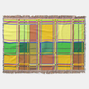 Couverture Tissu coloré des Caraïbes Madras Tartan