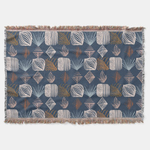 Couverture Tissu Tribal des Caraïbes : bleu marine, Boho