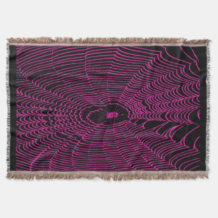 Couverture Toile d'araignée artistique Halloween Doodle en ro