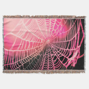 Couverture Toile d'araignée rose noir créatif effrayant
