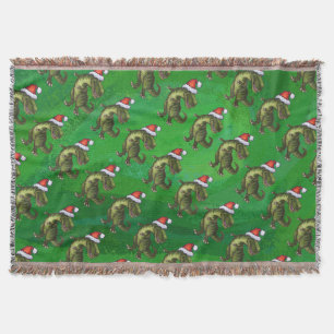 Couverture TRex à Santa Hat sur Green