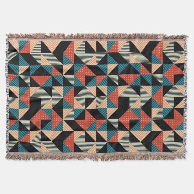 Couverture Triangle chaud : Style géométrique Memphis. (Devant)