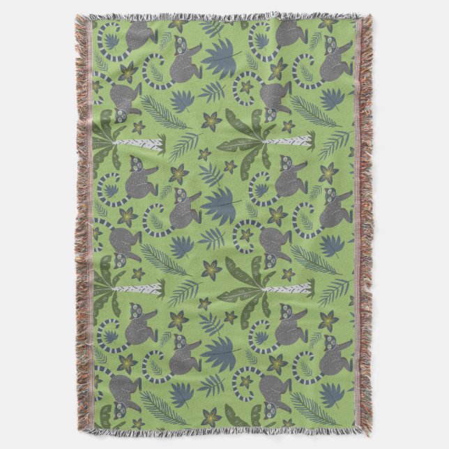 Couverture Tropical animals seamless pattern green and grey (devant Vertical)