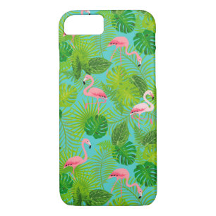Couverture tropicale de coque iphone de Flamant