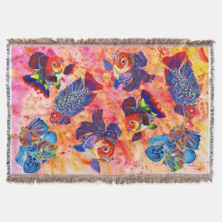Couverture tropicale et de poisson rouge de