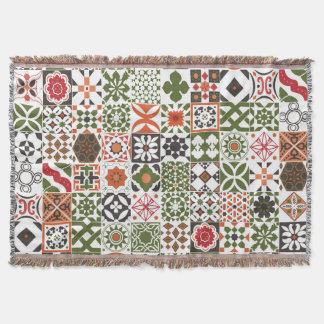 Couverture Tuiles marocaines - vert, noir, rouge