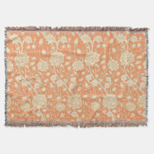 Couverture Tulipe sauvage de William Morris, motif floral vin