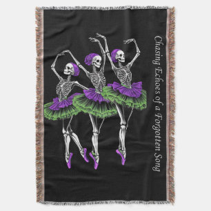 Couverture Tumbler Ballerine Squelette Vert Violet