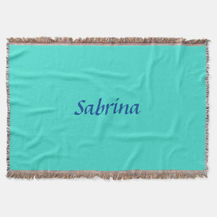 Couverture Turquoise Blue Professional Modern Elegant Name