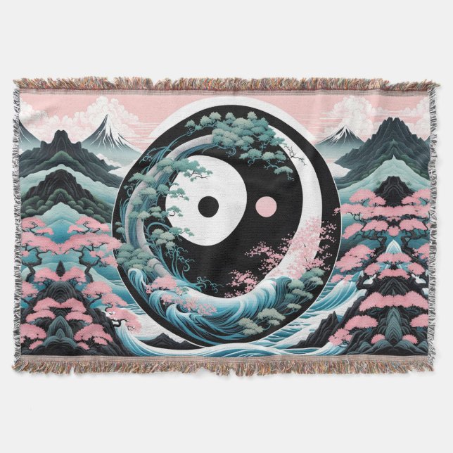 Couverture Turquoise Wave Pink Sage (Devant)