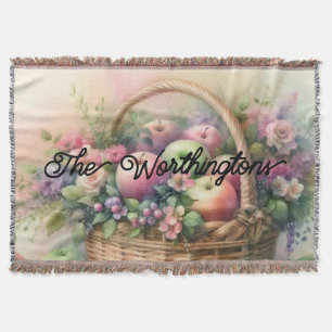 Couverture Typographie Pommes automnales couleurs pastel aqua