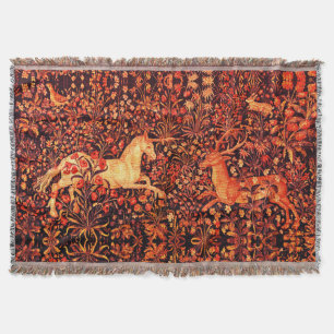 Couverture UNICORN ET CERFS, FLEURS, ANIMAUX FORESTIERS Flora