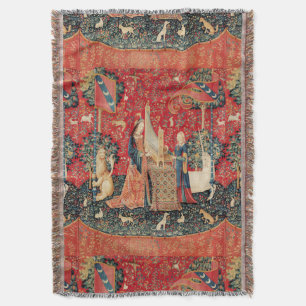 COUVERTURE UNICORN ET DAME JOUER ORGE AVEC ANIMAUX