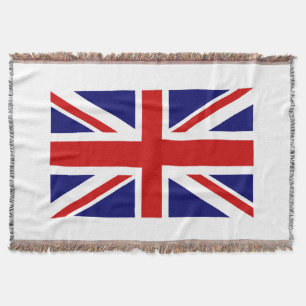Couverture Union Jack de jet tissée par drapeau