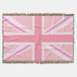 Couverture Union Jack rose/Drapeau
