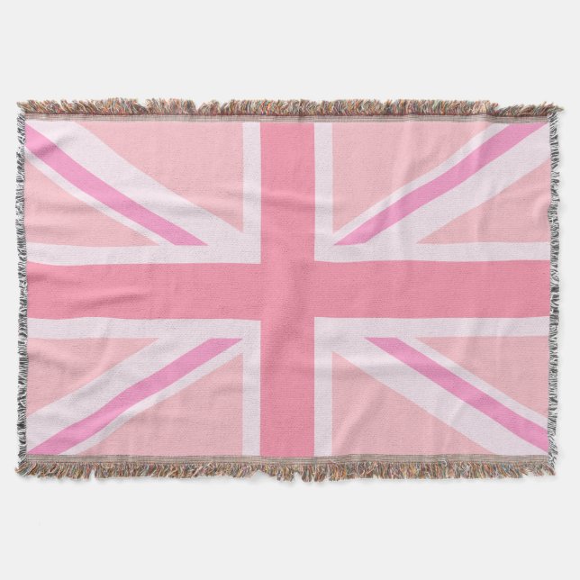 Couverture Union Jack rose/Drapeau (Devant)