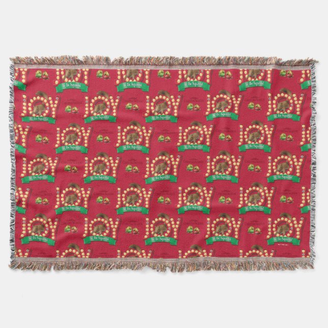 Couverture Vacances de Noël | Joie au Motif des écureuils (Devant)