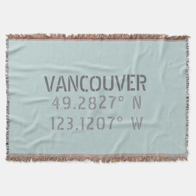 Couverture Vancouver Latitude Longitude Jauge Blanche (Devant)