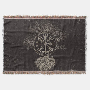 Couverture Vegvisir et arbre de la vie - Yggdrasil