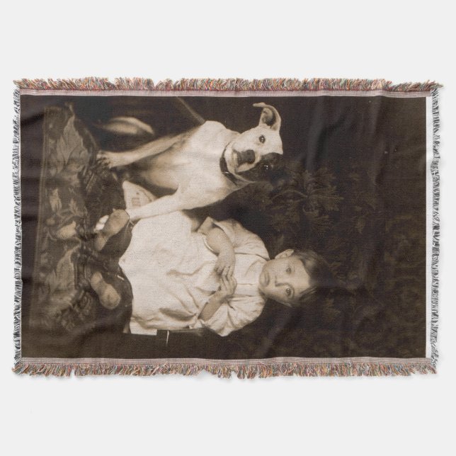 Couverture vers 1910 pitbull et bébé RPPC (Devant)