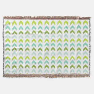 Couverture Vert moderne, menthe, Aqua, motif géométrique
