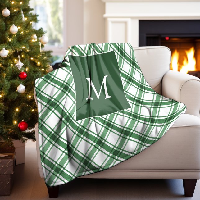 Couverture verte (Green Plaid Blanket
)