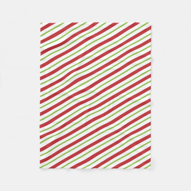 Couverture verte d'ouatine de Noël de rayure de (Devant)