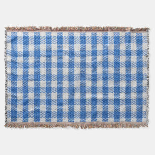 Couverture Vêtements de table recouverts de blanc bleu.