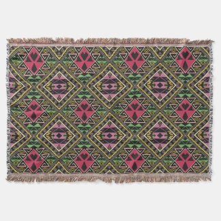 Couverture Vibrant rose et vert tissu Abstrait Art