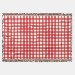 Couverture Vichy rouge et blanc