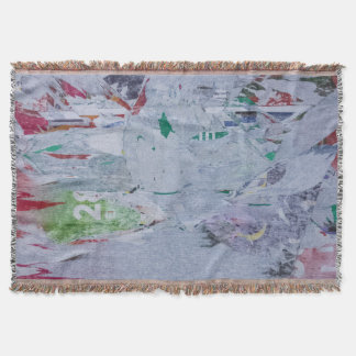 Couverture Vieilles affiches hiver look blanc vert gris rouge