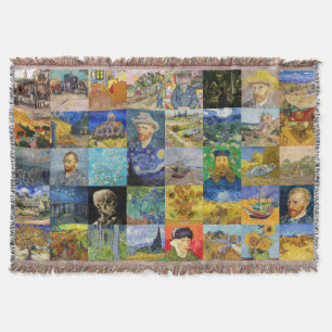 Couverture Vincent van Gogh - chefs-d'oeuvre Mosaic Patchwork