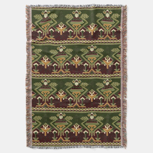 Couverture Vintage Amérindien Motif du sud-ouest (devant Vertical)