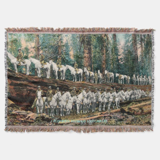 Couverture vintage CA Redwood et Cavalry Throw (Devant)