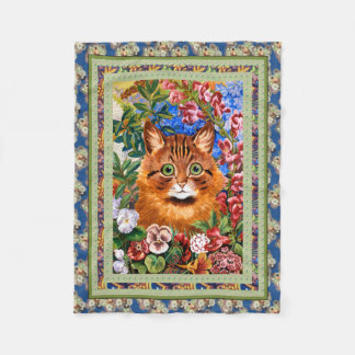 Couverture vintage d'art de chat de fleur de Louis