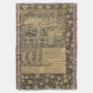 Couverture Vintage feuille de chaucer par Kelmscott Press