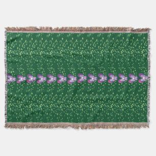 Couverture Vintage Green Floral Violets fond d'écran motif