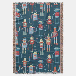 Couverture Vintage Retro Robot Motif Dark