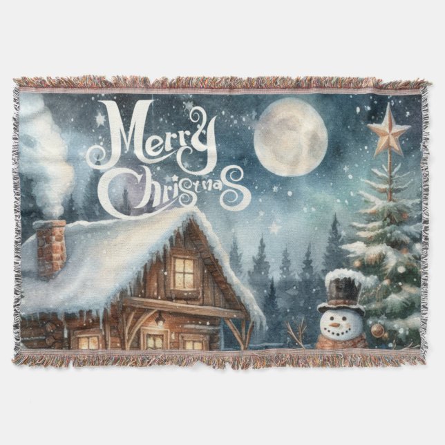 Couverture Vintage/Russe/Snowman/Noël (Devant)