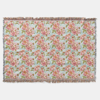 Couverture Vintage style neutral floral pattern