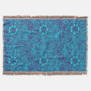 Couverture Vintage turquoise couleur violet foncé