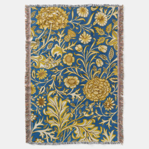 Couverture Vintage William Morris Cherwell Bleu Art Floral