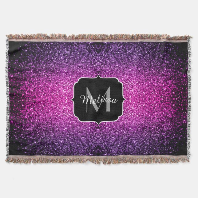Couverture Violet rose ombre faux parties scintillant scintil (Devant)