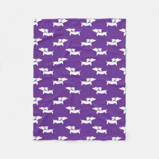 Couverture violette Dachshund pour Doxie Moms papa