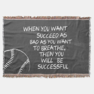 Couverture Vouloir Réussir Baseball Motivationnel