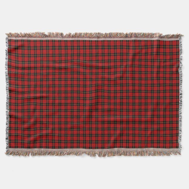 Couverture Wallace Clan rouge et noir Tartan écossais (Devant)