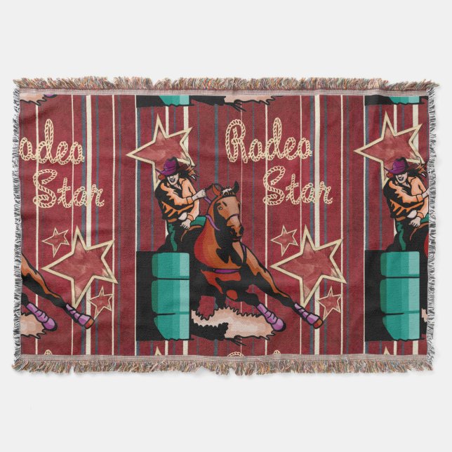 Couverture Western Rodeo Cowgirl Barrel Racer Jeter la couver (Devant)