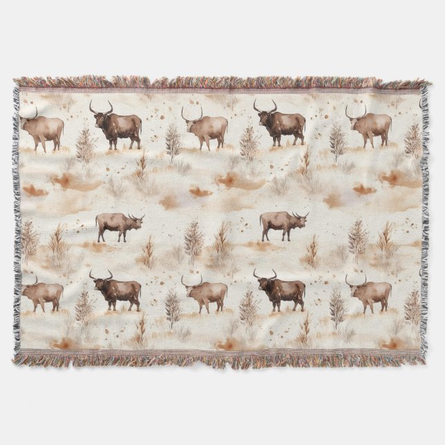 Couverture Western Southwest Animal Highland Cow (Devant)