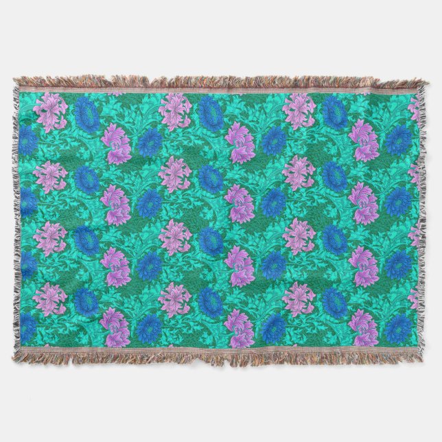 Couverture William Morris Chrysanthèmes, Aqua et Violet (Devant)