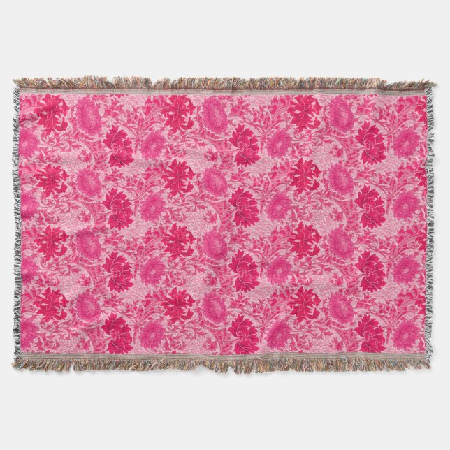 Couverture William Morris Chrysanthemums, Fuchsia Pink (Devant)